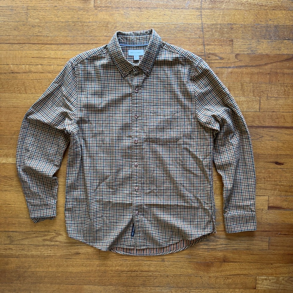 Free‎ Assembly Plaid Flannel Shirt Long Sleeve Button Up Casual Mens Medium